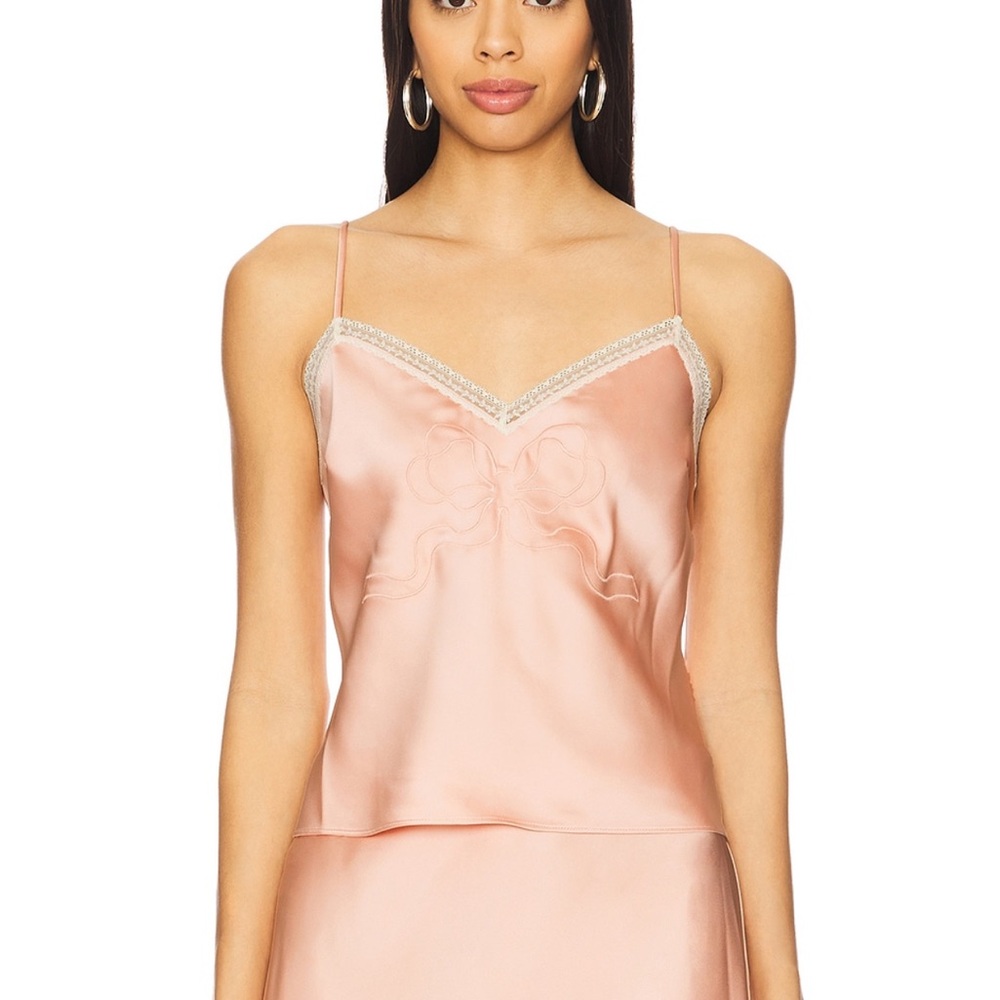 LoveShackFancy Blush Satin Chemise